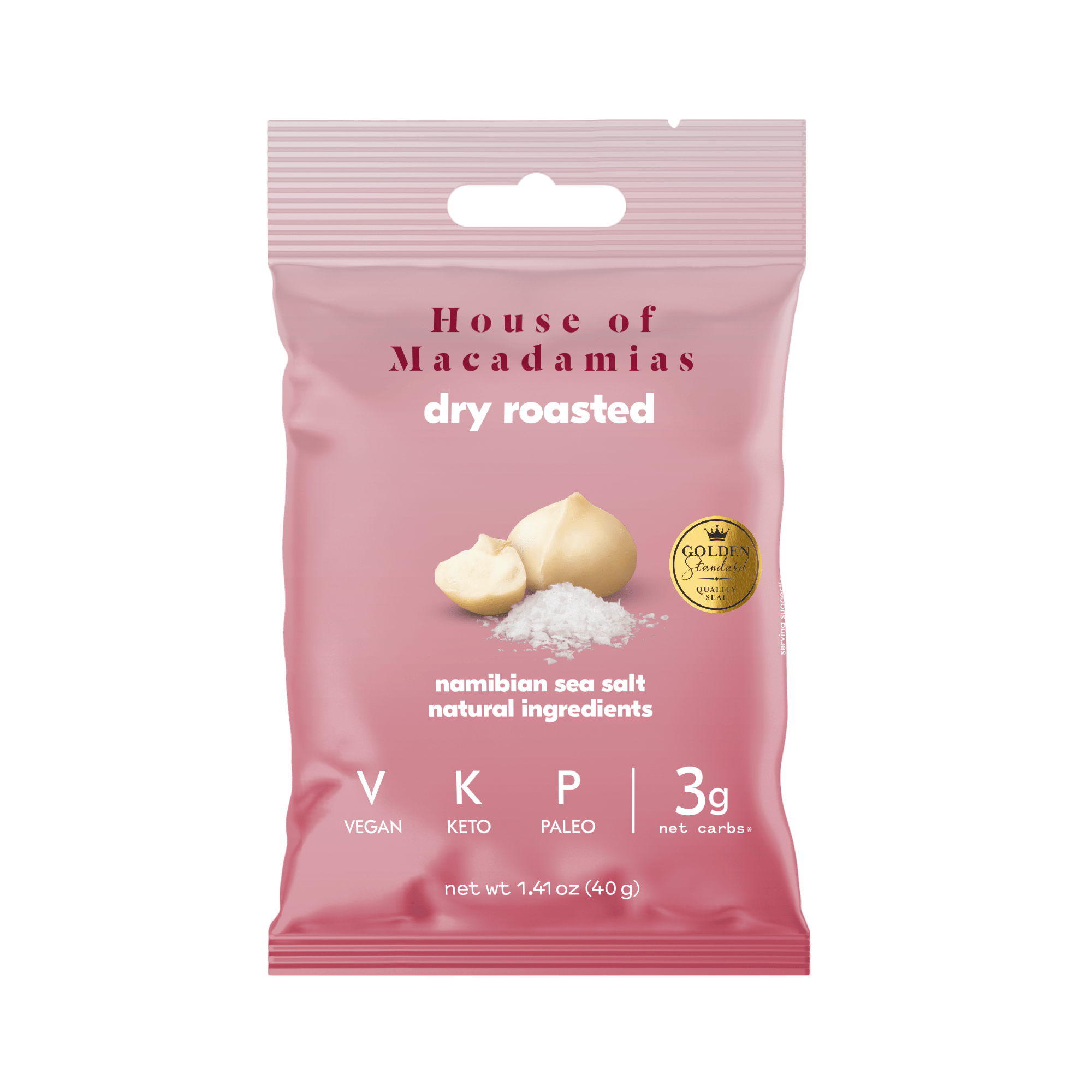 Dry Roasted Macadamia Nuts with Namibian Sea Salt (12 x 40g)