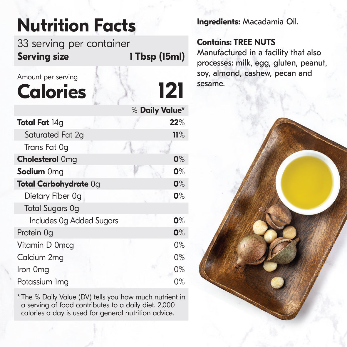 Macadamia Oil Extra Virgin Cold Pressed (500ml)