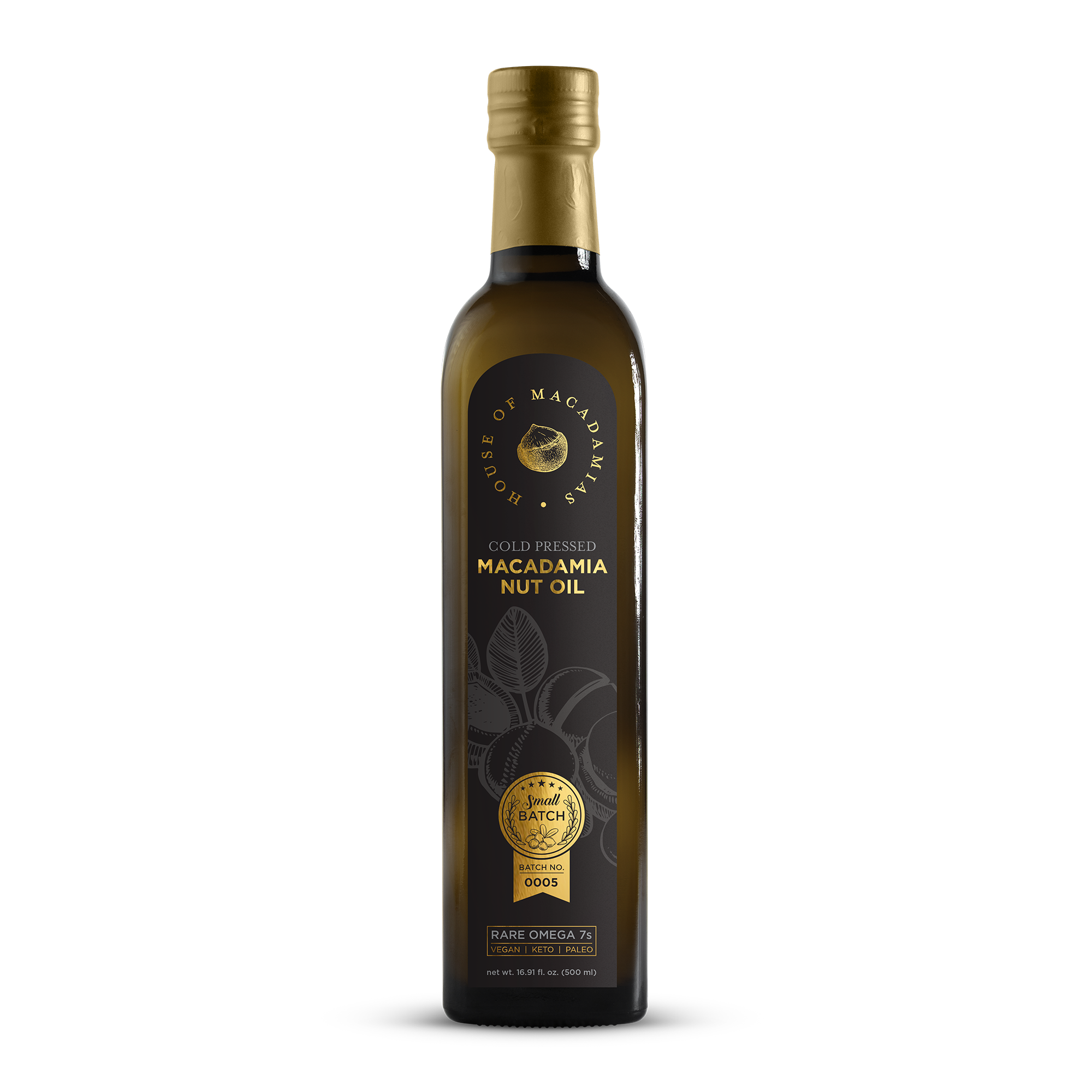 Macadamia Oil Extra Virgin Cold Pressed (500ml)